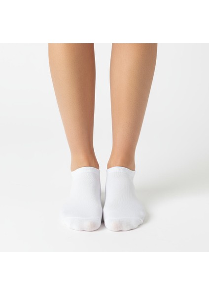 Kadın Bambu Patik Çorap – 4’lü Ekru Renk modelleri