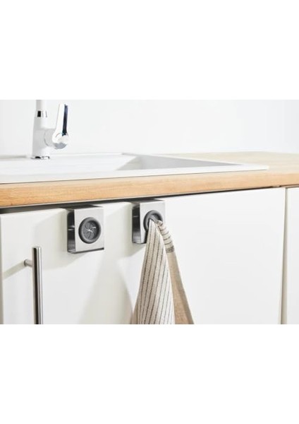 Mutfak Kapı Askısı – Paslanmaz Çelik, Delme Gerektirmez, Havlu ve Bez Askısı, 5 x 6 x 4 cm fiyatları