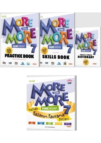 Kurmayelt Moreandmore English7 Practice Book Skills Book Dictionary+Haftalık Kazanım Kavrama Föyleri