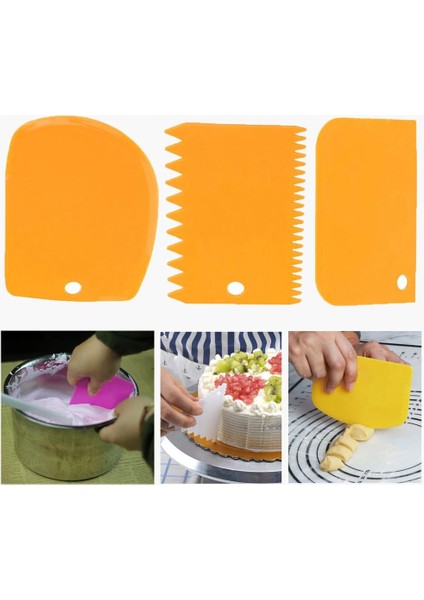 Hamur Şekillendirici Kesici Kazıyıcı Pasta Kek Dekorasyon Seti (4172) fiyatları