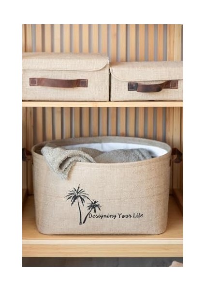 Bee Jüt Dolap Içi Çamaşır Çocuk Odası Oyuncak Düzenleyici Katlanır Saklama Sepeti Organizer 40X30X24 fiyatları