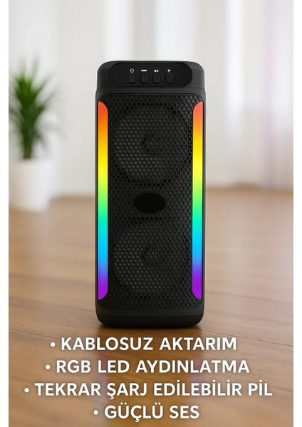 Yüksek Ses Güçlü Kablosuz Hoparlör Karaoke Mikrofonlu indirimleri
