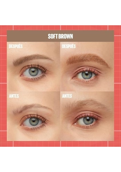 Maybelline New York Build A Brow 2in1 Kaş Kalemi ve Jeli Soft Brown modelleri