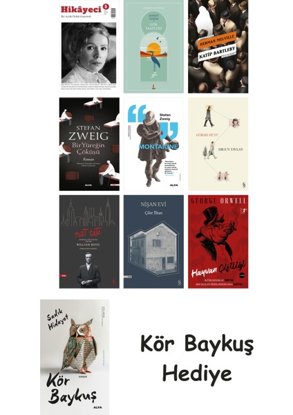 9 Kitaplık Türk Edebiyatı Seti + Çim Adam