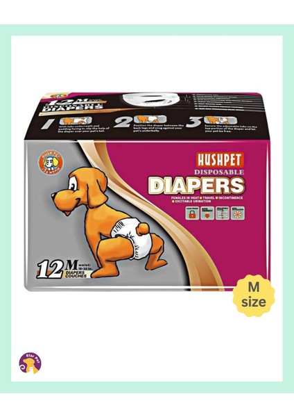 Ultra Emici Köpek Külot Çiş Pedi M Beden 12'li