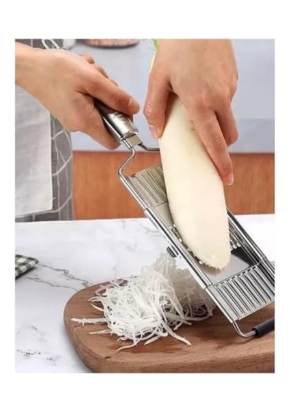 Farklı Bıçaklı Paslanmaz Çelik Rende - Çoklu Dilimleyici ve Doğrayıcı, Pratik Tak-Çıkar Özelliği ile Lahana, Patates, Salatalık ve Havuç Sebze Dilimleyici fiyatları