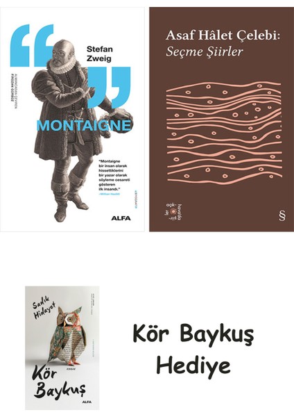 Montaigne + Everest Açıkhava 35 - Seçme Şiirler + Kör Baykuş
