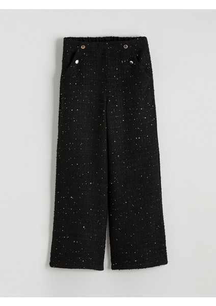 Yeni Sezon Beli Lastikli Tüvit Kız Çocuk Pantolon