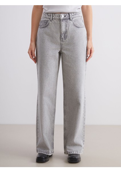 Yeni Sezon Yüksek Bel Wideleg Kadın Jean Pantolon fiyatları