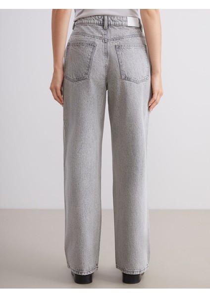 Yeni Sezon Yüksek Bel Wideleg Kadın Jean Pantolon fırsatları