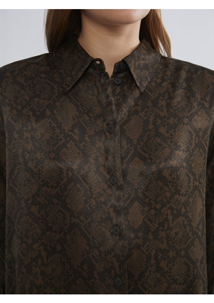 Yeni Sezon Desenli Oversize Kadın Gömlek modelleri