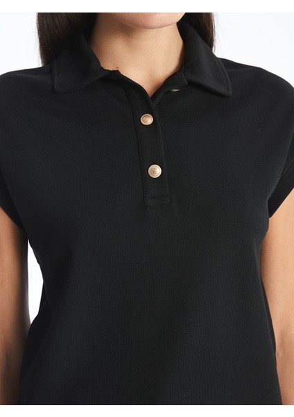 Yeni Sezon Polo Yaka Dokulu Kadın Tişört modelleri