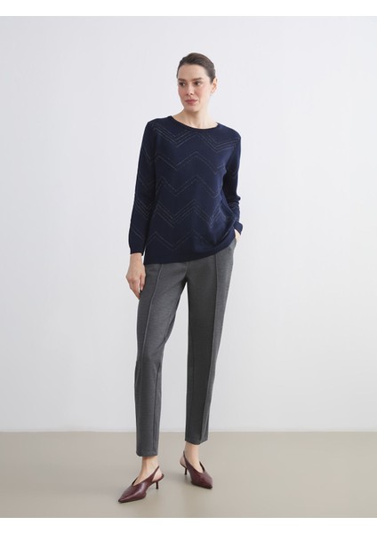 Yeni Sezon Bisiklet Yaka Desenli Kadın Triko Kazak fiyatları