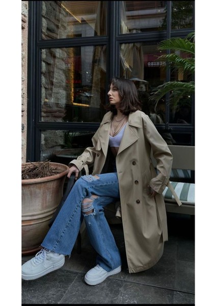 Taş Rengi Astarlı Trençkot fiyatları