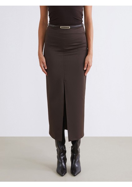 Yeni Sezon Beli Fermuarlı Yırtmaçlı Etek fırsatları