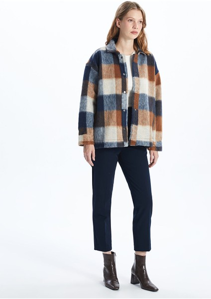 Yeni Sezon Ekose Oversize Kadın Pelüş Gömlek Ceket fiyatları