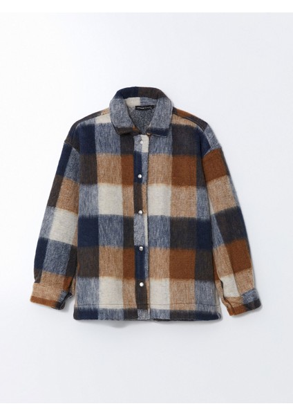 Yeni Sezon Ekose Oversize Kadın Pelüş Gömlek Ceket indirimleri