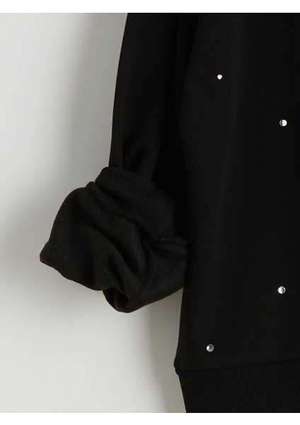 Yeni Sezon Bisiklet Yaka Taşlı Kız Çocuk Sweatshirt fiyatları