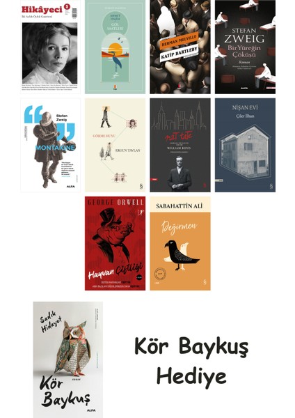 10 Kitaplık Türk Edebiyatı Seti + Çim Adam