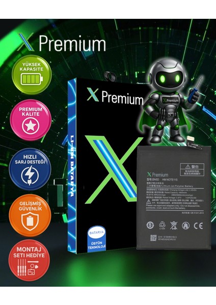 Xpremium Xiaomi Redmi 10 Uyumlu Batarya Pil Süper Yüksek Kalite 5160 Mah BM5A