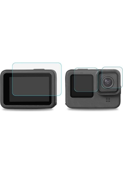 Hero 9 Temperli Cam Ekran Koruyucu, Hero 9, 10, 11, 12 ile Uyumlu