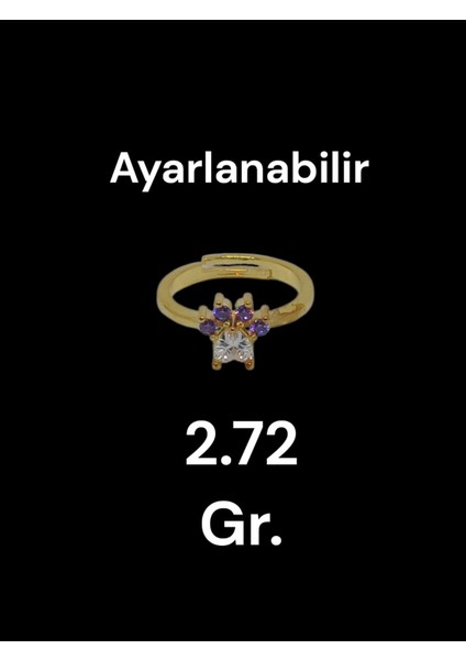 Zirkon Taşlı Sevimli Pati Tasarım 925 Ayar Gümüş Yüzük (Ayarlanabilir) fiyatları