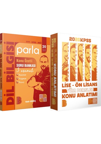 2026 Kpss Lise Ön Lisans Tüm Dersler Konu - 2026 Parla Dilbilgisi Soru Bankası