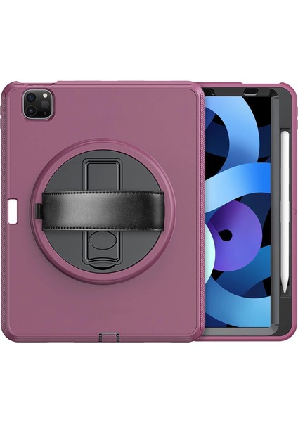 Ipad Pro 11 (2018) Kılıf Hand Strap Tablet Kılıfı - Mürdüm modelleri