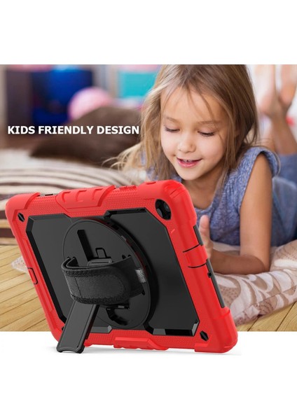 Samsung Galaxy T510 Tab A 10.1 Kılıf Pars Tablet Kapak - Kırmızı