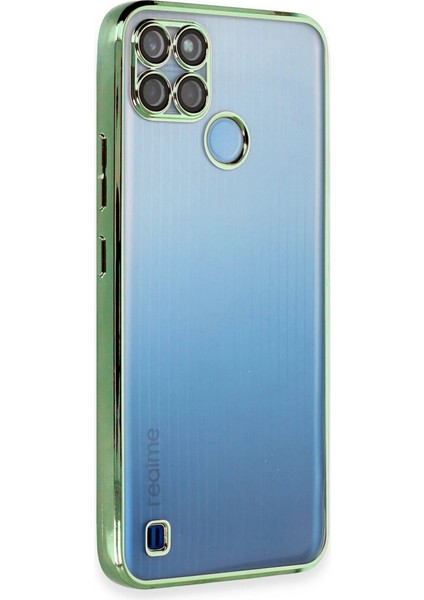 Realme C25Y Kılıf Razer Lensli Silikon - Yeşil