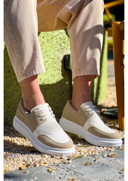 Yzlal KB-042 Kuback Bağcıklı Bej Günlük Erkek Ayakkabı (Numara: 44) indirimleri
