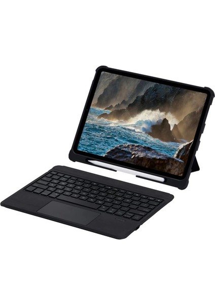T5206D Ipad 10.2 (7.nesil) Kılıf Inter Ledli Klavyeli Tablet Kılıfı - Siyah