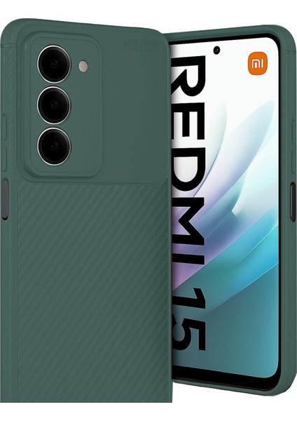Xiaomi Redmi 15 4g Auto Focus Karbon Kapak - Koyu Yeşil fiyatları