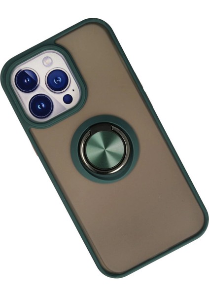 Iphone 15 Pro Max Kılıf Montreal Yüzüklü Silikon Kapak - Yeşil fiyatları