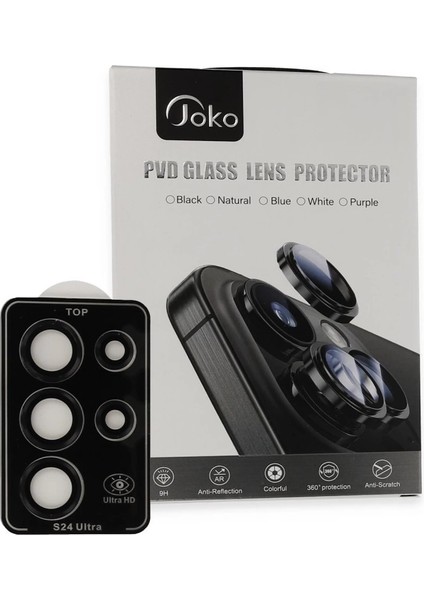 Joko Samsung Galaxy S23 Ultra Pvd Metal Kamera Lens - Siyah