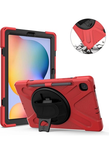 Samsung Galaxy P610 Tab S6 Lite 10.4 Kılıf Amazing Tablet Kapak - Kırmızı