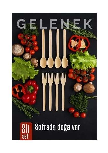 Doğal Gürgen Ağacı Kaşık & Çatal Seti – 8’li, 27 cm Kaşık / 25 cm Çatal fiyatları