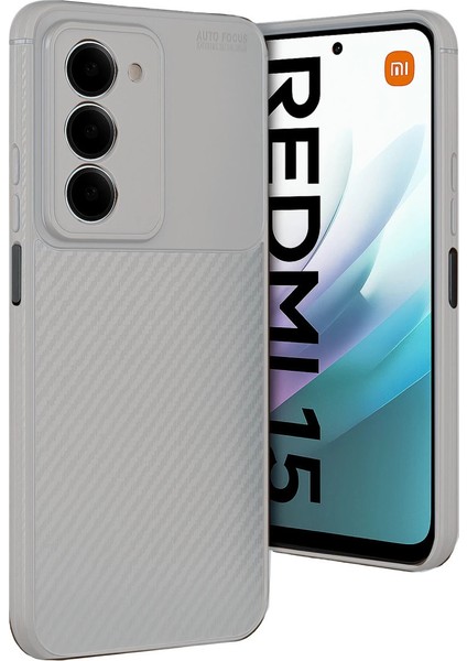 Xiaomi Redmi 15 4g Auto Focus Karbon Kapak - Gri