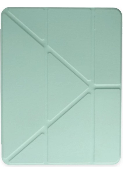 Ipad Pro 12.9 (2021) Kılıf Kalemlikli Mars Tablet Kılıfı - Açık Yeşil