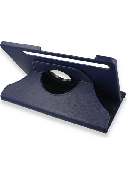 Samsung Galaxy X800 Tab S8 Plus 12.4 Kılıf 360 Tablet Deri Kılıf - Lacivert