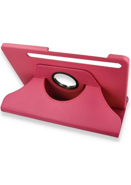 Samsung Galaxy X800 Tab S8 Plus 12.4 Kılıf 360 Tablet Deri Kılıf - Pembe
