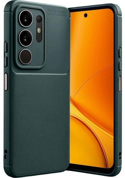 Vivo Y29 4g Auto Focus Karbon Kapak - Koyu Yeşil