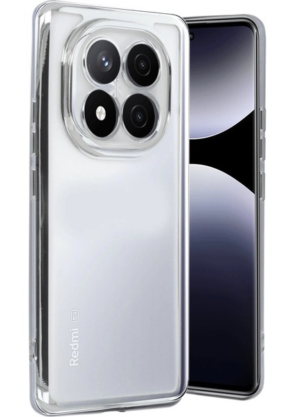 Xiaomi Redmi Note 14 Pro 5g Kılıf Razer Lensli Silikon - Gümüş