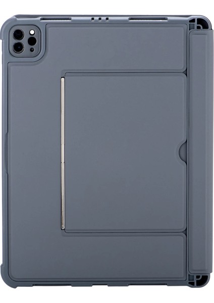 T5510D Ipad Pro 13 (2024) Kılıf Palermo Ledli Klavyeli Standlı Tablet Kılıfı - Siyah modelleri