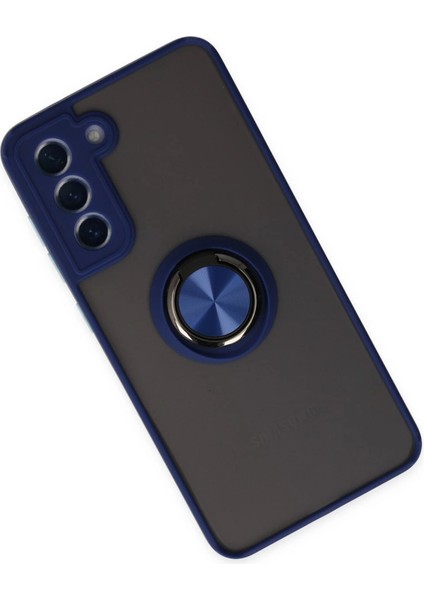 Samsung Galaxy S21 Fe Kılıf Montreal Yüzüklü Silikon Kapak - Lacivert fiyatları