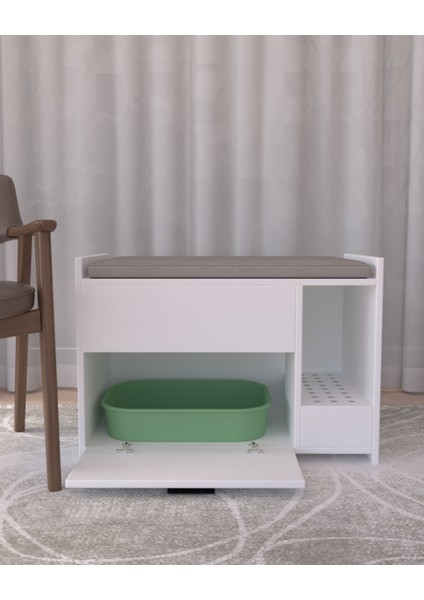 Kedi Tuvalet Dolabı Puf | Gizli Girişli | %100 Mdf fiyatları