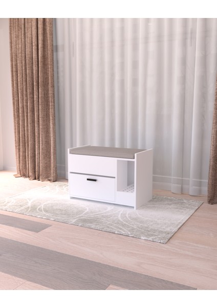 Kedi Tuvalet Dolabı Puf | Gizli Girişli | %100 Mdf fırsatları