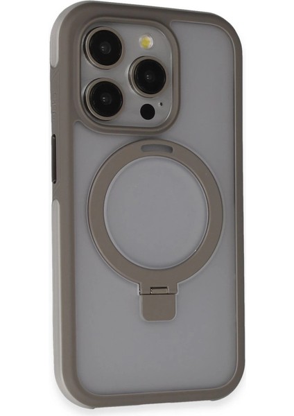 Joko Iphone 15 Pro Zorda Airbag Magsafe Standlı Kapak - Titan Gri