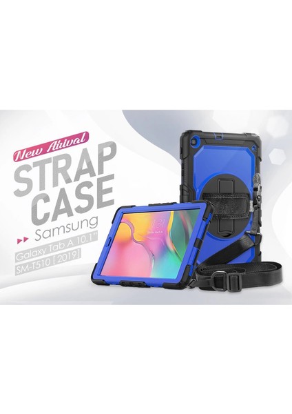 Samsung Galaxy T510 Tab A 10.1 Kılıf Pars Tablet Kapak - Mavi