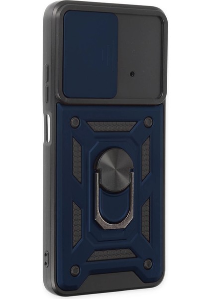 Xiaomi Poco X4 Pro 5g Kılıf Pars Lens Yüzüklü Silikon - Lacivert fiyatları